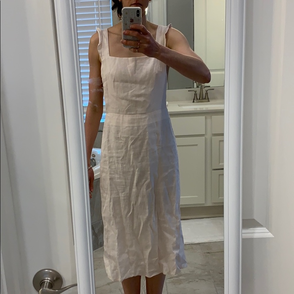 Reformation Linen Pink Dress